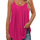 【M-4XL】👚Női spagetti pántos rakott laza felső