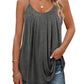 【M-4XL】👚Női spagetti pántos rakott laza felső