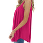 【M-4XL】👚Női spagetti pántos rakott laza felső