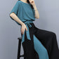 【M-3XL】🎀Csokorcsomós felső és széles szárú nadrág 2 részes szett