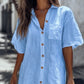 【S-4XL】👗Alkalmi lenvászon pamut ing ruha