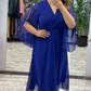 Női elegáns V-nyakú ruha