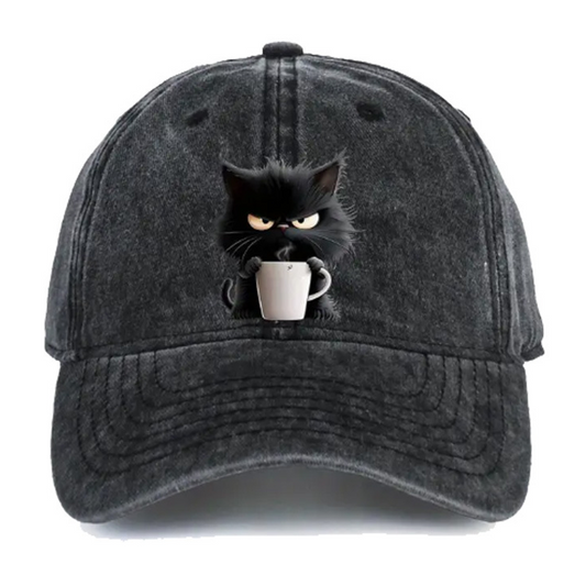 Cuki fekete macska vintage baseball sapka