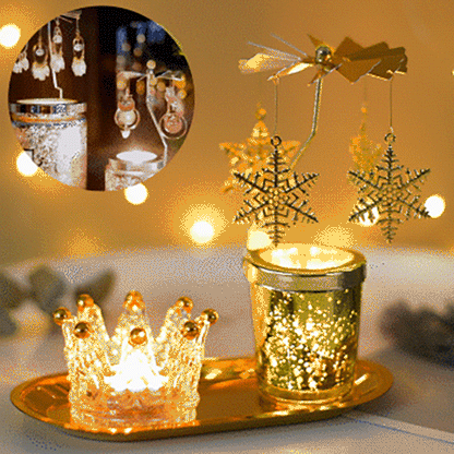 Kerst forgó illatgyertya tartó【Nem tartalmaz gyertyát】