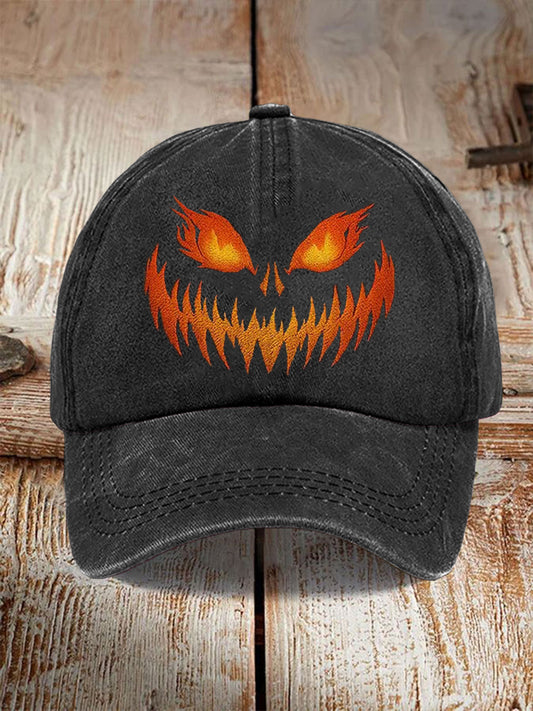 Halloween unisex gonosz tök smiley arc nyomtatott virág kalap