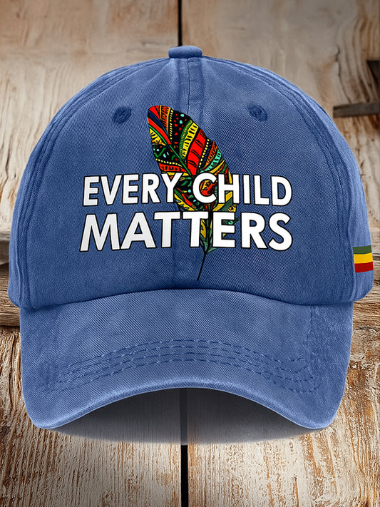 Minden gyermek számít nyomtatott vintage retro unisex resort baseball sapka