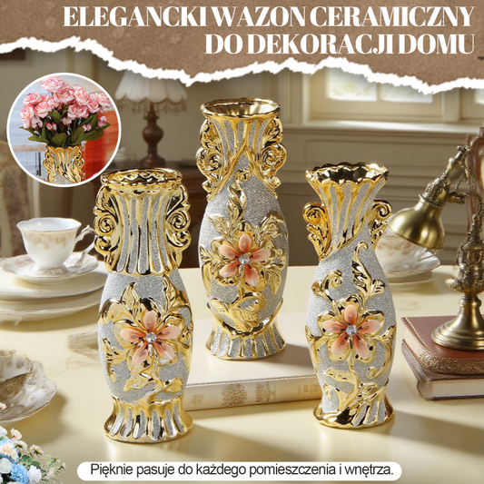 Elegáns kerámia váza otthoni dekorációhoz