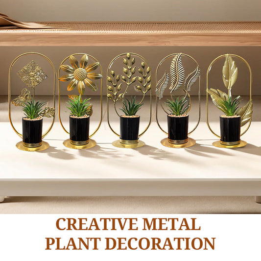 🌲Kreatív fém növénydekoráció