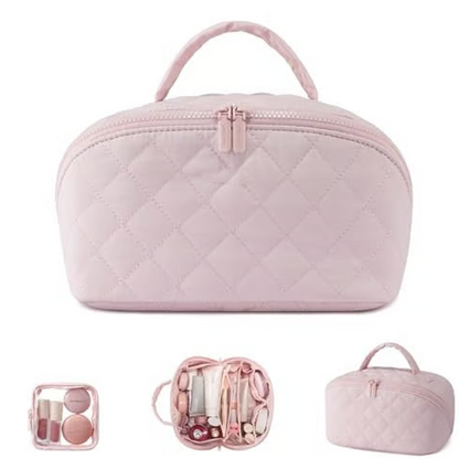 Új, nagy kapacitású pamut kozmetikai táska fogantyúval