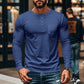 Férfi slim fit Henley hosszú ujjú póló