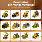 🧩🚜 Mágneses járműépítő készlet – Ösztönözd a gyermekek kreativitását 🧠✨
