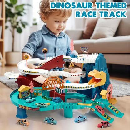 Dinosaurus rámpa pálya játék szett gyerekeknek