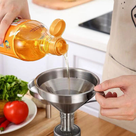 Rozsdamentes acél szűrő tölcsér