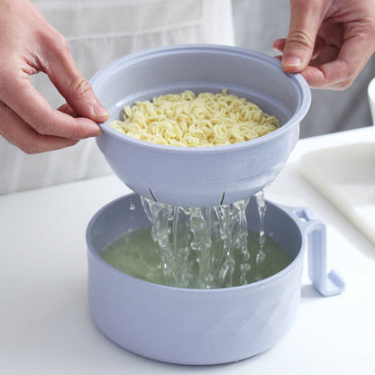Multifunkcionális Ramen tál készlet vízszűrő tállal