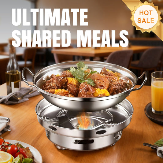 Szélálló alkoholos tűzhely edénnyel