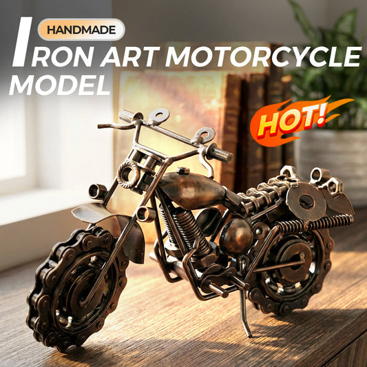 Kézzel készített vasművészeti motorkerékpár-modell