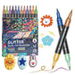🎨🖊️ 24 színű, kétvégű csillámporos filctoll-készlet