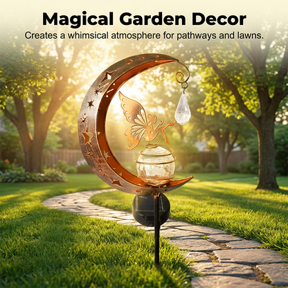 Szeszélyes Hold és Tündér Napelemes Kerti Lámpa