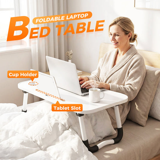 Összecsukható laptopos asztal pohártartóval