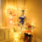 Rózsaszín LED-es léggömbös virágcsokor