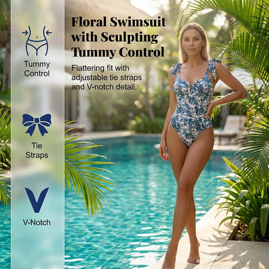 Női, mintás egyrészes fürdőruha