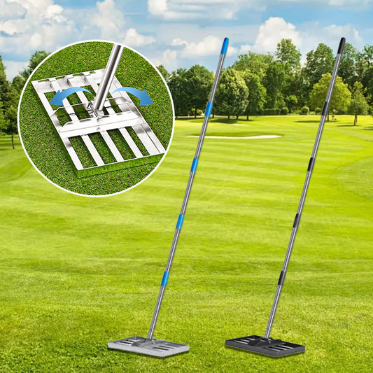 Professzionális gyepkiegyenlítő gereblye kerthez és golfpályákhoz