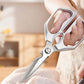 ✂️ Különösen erős konyhai olló – könnyedén átvágja a csirkecsontokat, a sertéshúst és a vastag alapanyagokat