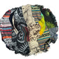 Színes, patchwork stílusú len sapka