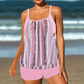 🌊S-4XL👙 Tankini szett Boyshort biztonságos fedés