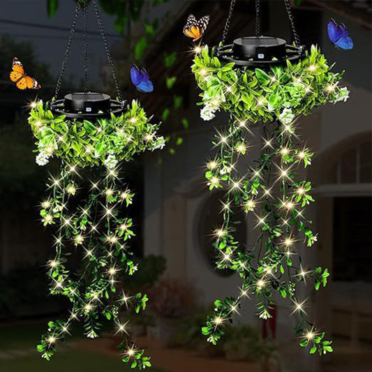 ☘️💡 Napenergiával működő, függeszthető, hangulatos milánói fűlámpa