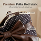 🎀👛 Francia retro pöttyös, nagy űrtartalmú hordó táska【✨ Utánvéttel fizethető】