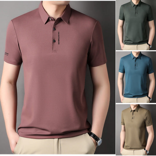 👕 Férfi rövid ujjú, karcsúsított szabású, galléros póló