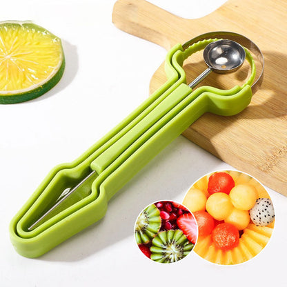 🍉 3 az 1-ben rozsdamentes acél dinnye-kanál szett