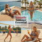 Női bikini szett kockás mintával, nyaknál kötős