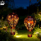 🔥2026-os új napelemes hőlégballon lámpa | Kovácsoltvas áttört függőlámpa kültéri használatra 🧡