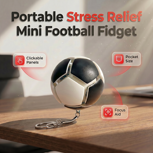 ⚽ Mini foci formájú nyugtató kulcstartó
