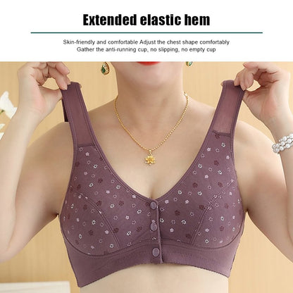 【✨ 1 + 1 ingyen-2 db】2026-os új modell: idősebb nőknek szánt, mintás, elöl gombos fehérnemű 👙