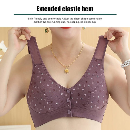 【✨ 1 + 1 ingyen-2 db】2026-os új modell: idősebb nőknek szánt, mintás, elöl gombos fehérnemű 👙