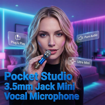 🎤 3,5 mm-es jack csatlakozós mini énekmikrofon