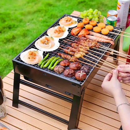 🍢 Fiókos, összecsukható, hordozható grill állvánnyal