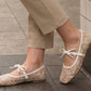 👡 5 000+ nő kedvence – Francia stílusú hálós balettcipő masnival – légáteresztő virágmintás háló, könnyű talp, elegáns masni, 36–43 méret