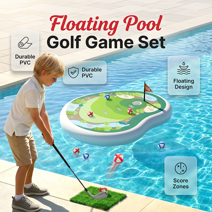 🏊 Pool Golf játék – Úszó green, teljes ütőkészlet és labdák, tökéletes választás bulikhoz⛳