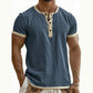 Men's Short Sleeve Breathable Henley Shirt