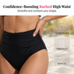 Women's Tie-Front High Waisted Two-Piece Swimsuit
