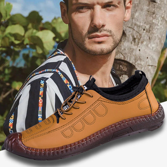 👞 Felcsúszós, puha bőrből készült, üreges túracipő