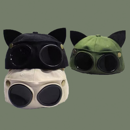🕶️ Menő stílusú, napszemüveges pilótasapka🧢