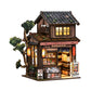 🏡 DIY-bolti könyvtámasz-makett | Fa miniatűr jelenet, kézzel összeállítható játék