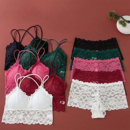 Women's Lace Bralette and Panty Set