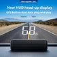 Head Up Display (HUD) GPS-szel  – pontos sebesség km/h-ban – digitális sebességmérő, iránytű és sebességtúllépés-riasztó – plug & play minden járműhöz 📊✨