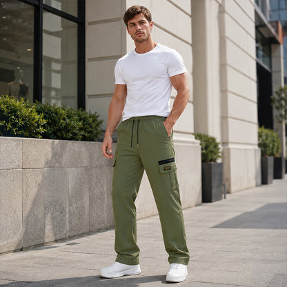 Men's Casual Elastic Waist Cargo Pants